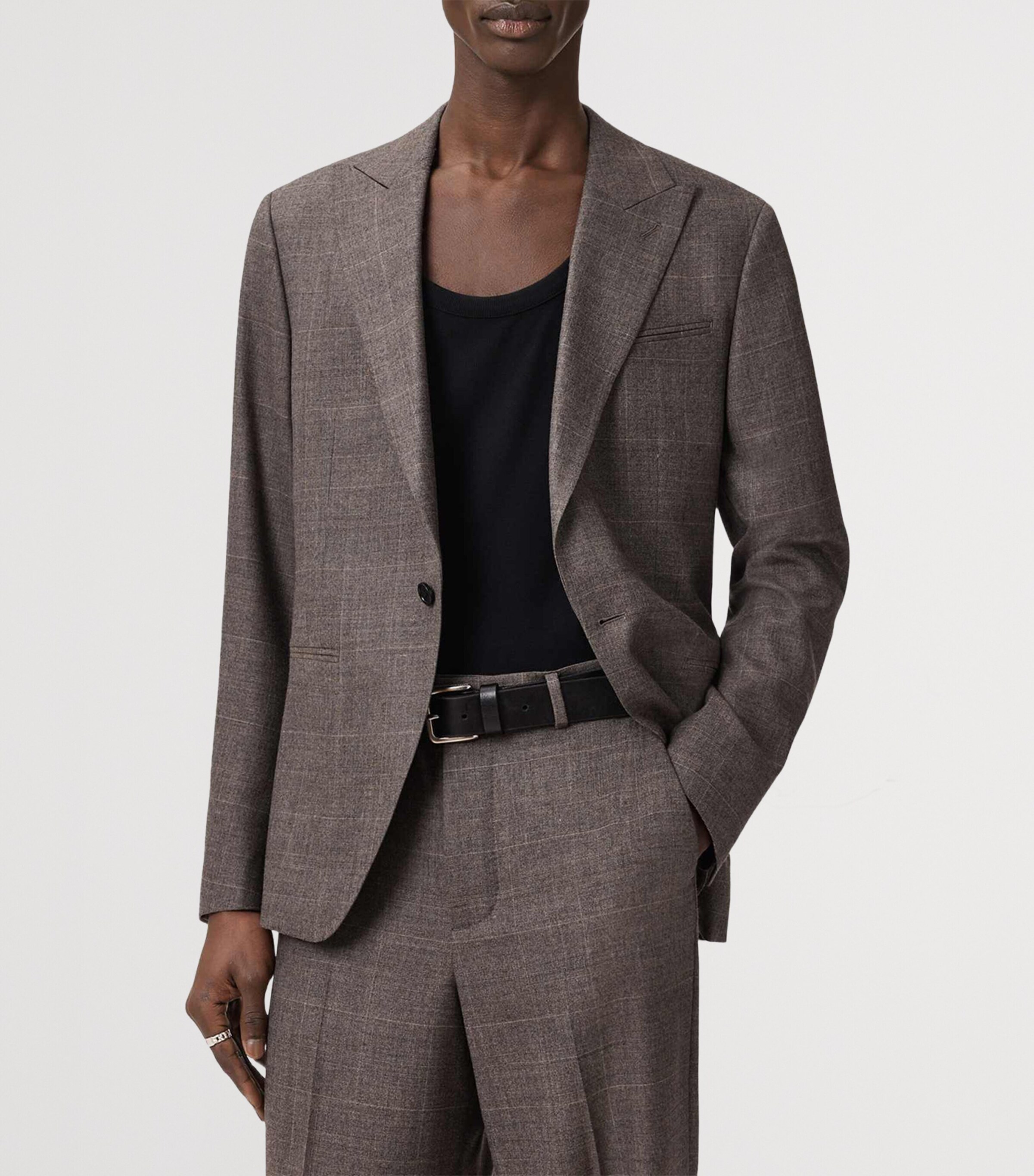 Wool-Blend Clover Blazer FEATHER TAUPE Image 5