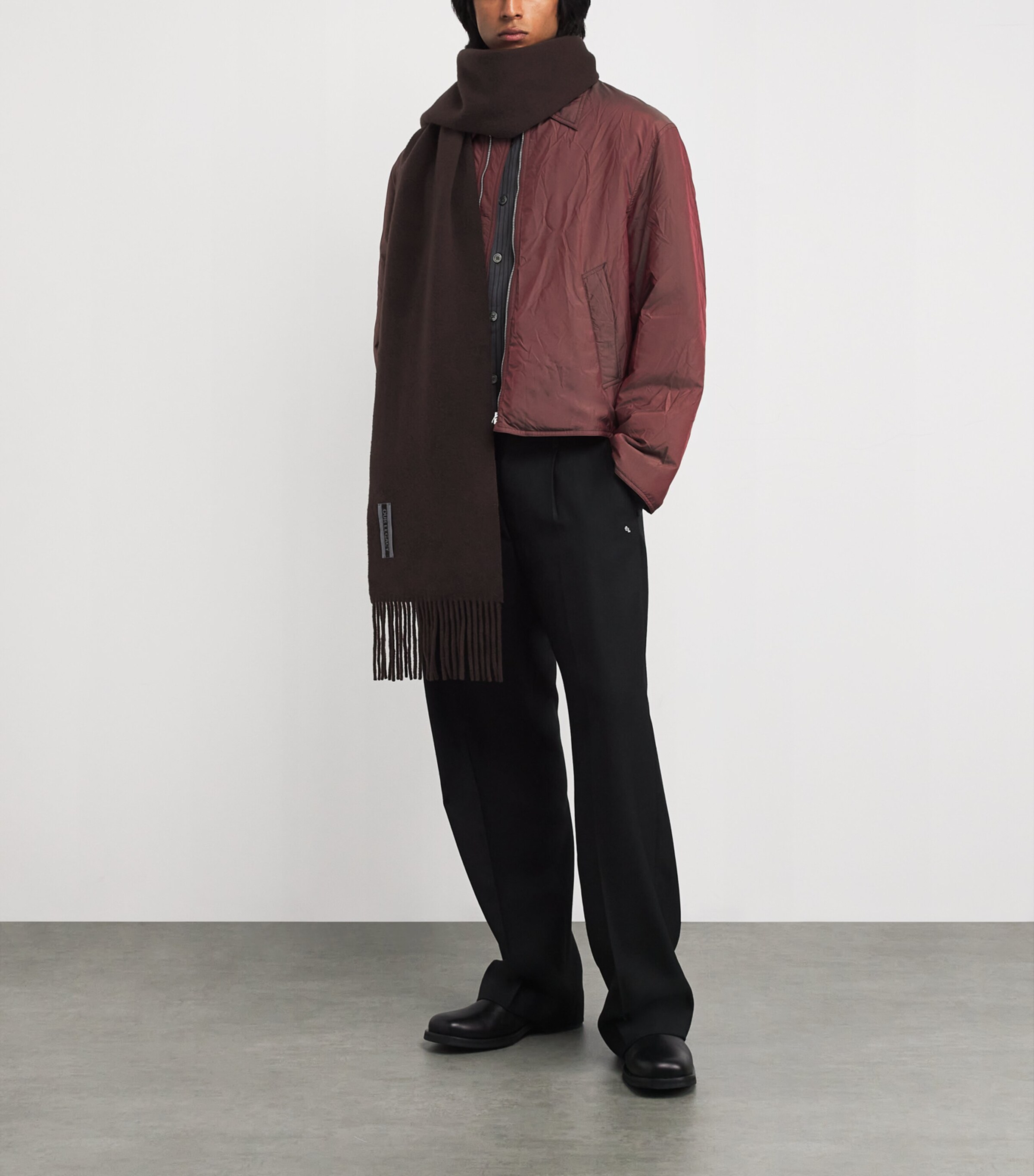 Wool Estate Scarf ESPRESSO DOUBLE WOOL Image 2