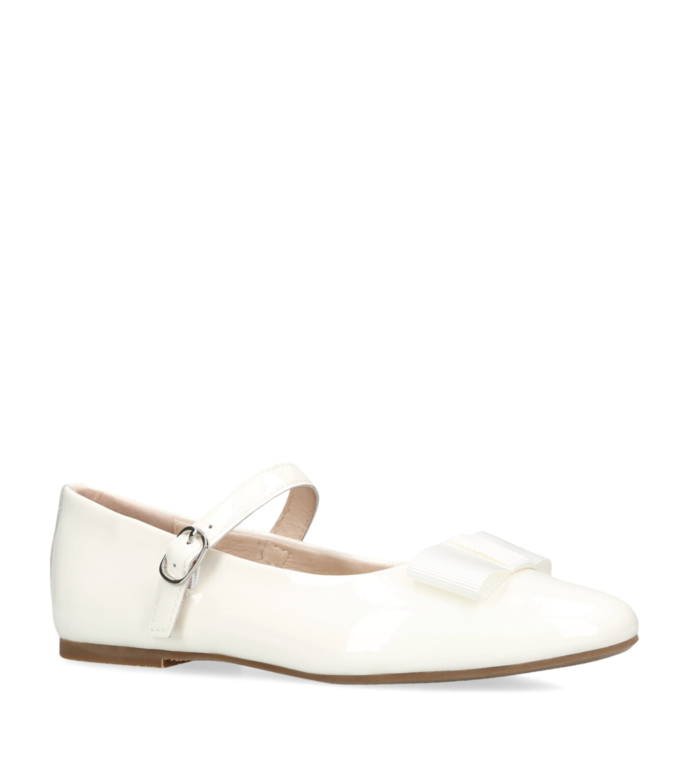 Patent Leather Ellen Ballet Flats WHITE Image 3
