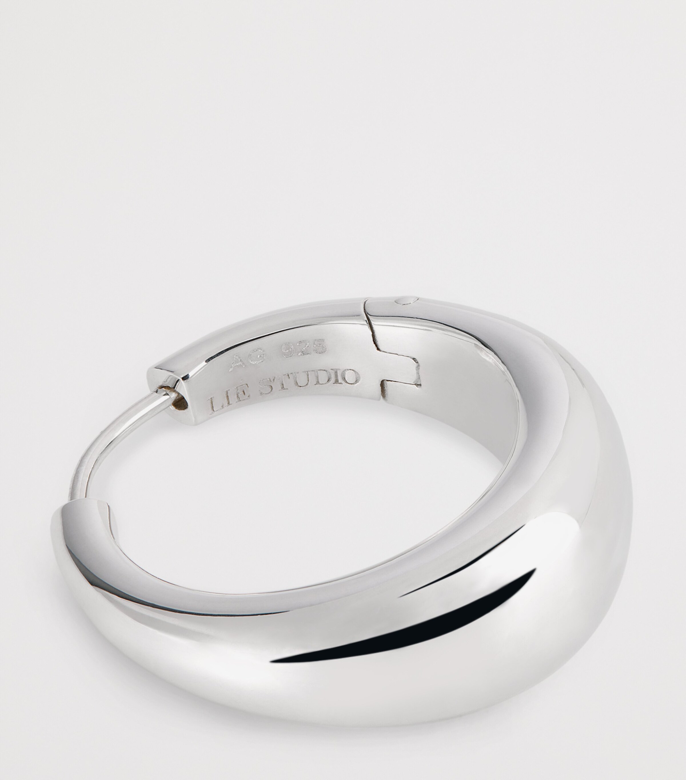 LIÉ STUDIO Sterling Silver The Andrea Hoop Earrings Silver Image 6