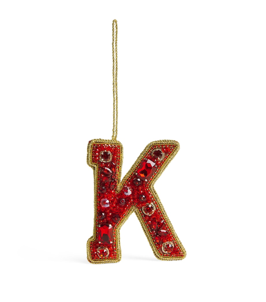 Embellished K Tree Decoration RED Image 1