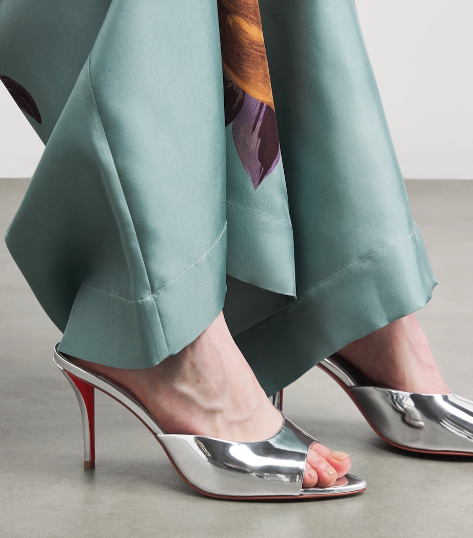 Christian Louboutin Womens Miss Z Mule Patent Leather Mules 80 Image 2