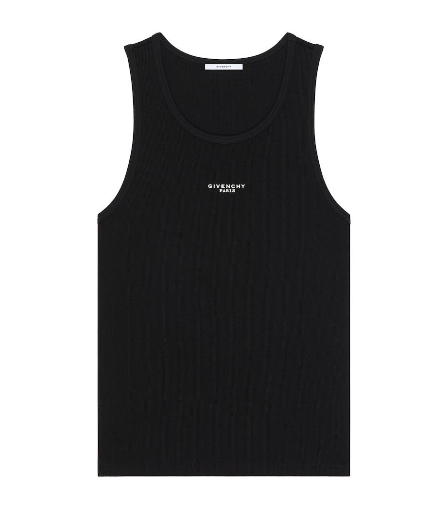 Givenchy Mens Stretch-Cotton Logo Tank Top Image 1