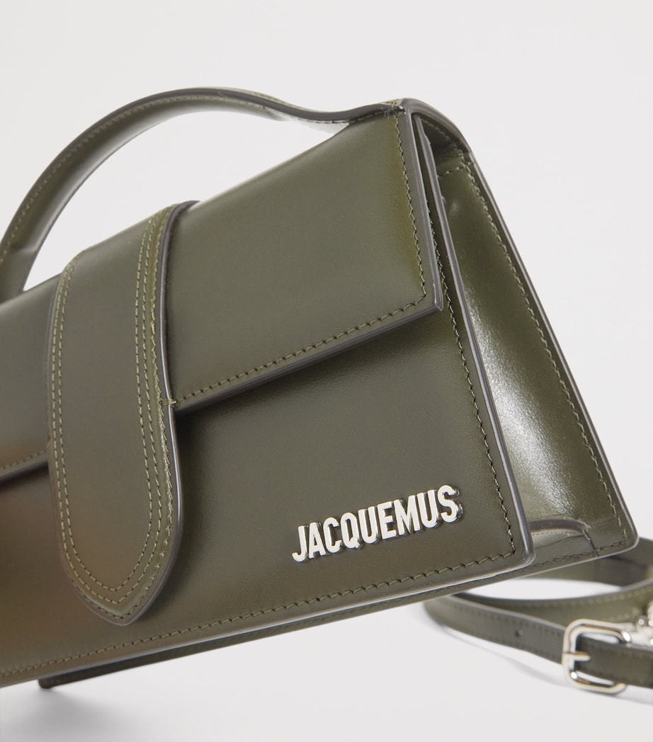 Leather Le Grand Bambino Top-Handle Bag 580 DARK KHAKI Image 4