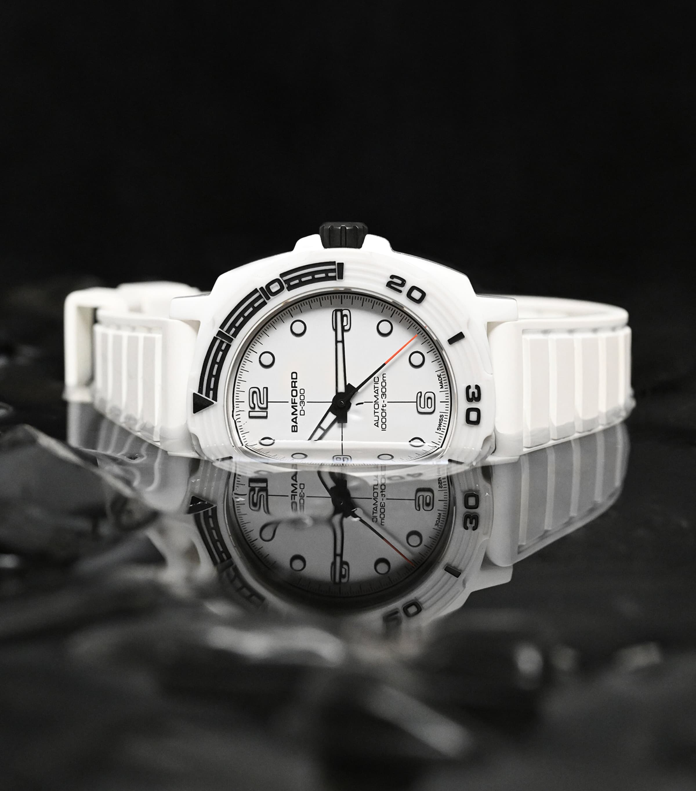 Ceramic D-300 Dive Watch 42mm WHITE Image 6