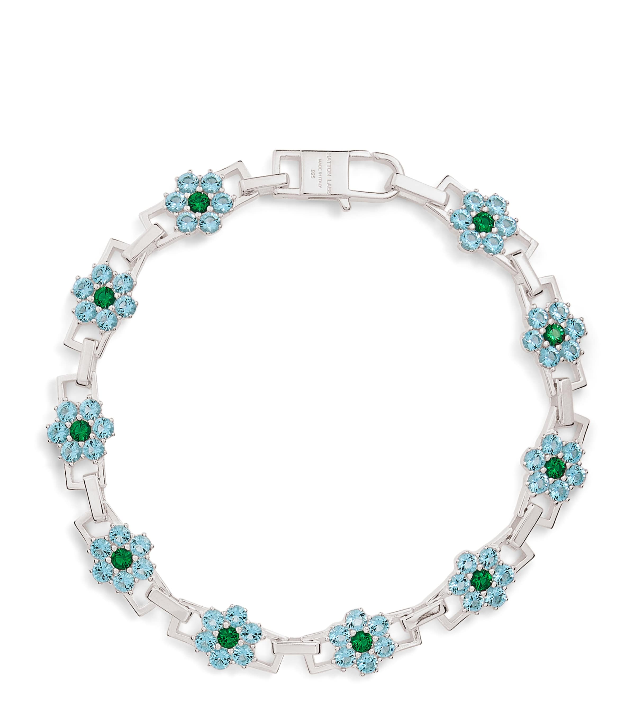 Sterling Silver Daisy Tennis Bracelet ST SLVR/TOPAZ Image 1