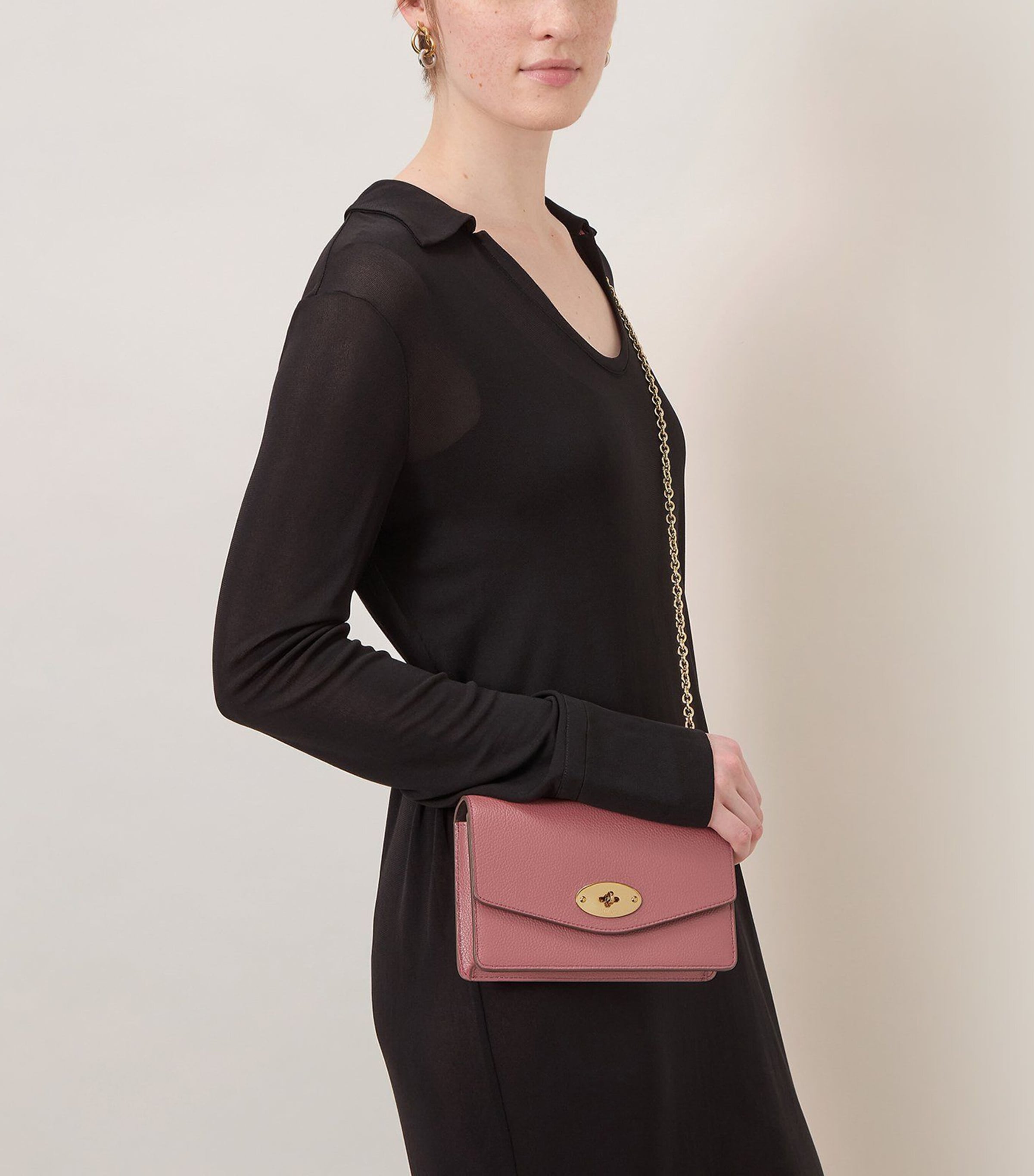 Mulberry Small Darley Cross-Body Bag Pink Scrumpy Image 2