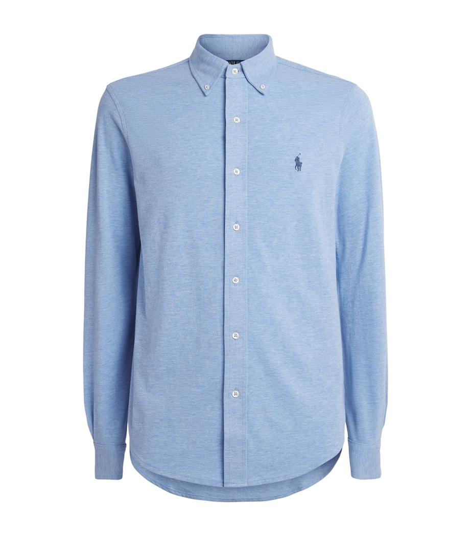Cotton Featherweight Mesh Shirt BLUE Image 1