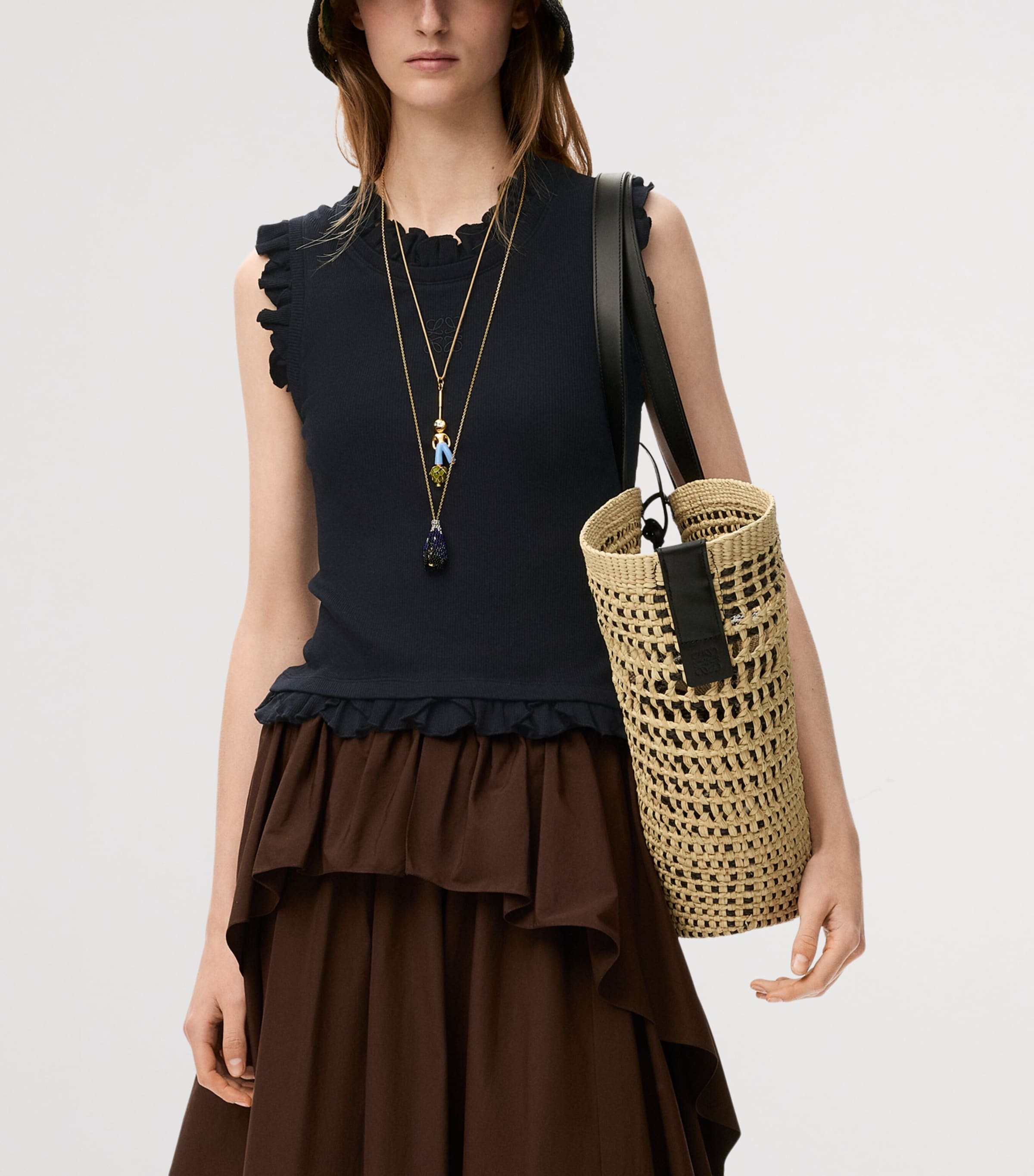 新品⭐︎EMMA TANK PALLADIO GRID リボンショルダーブラウス 𝐍𝐞𝐰 𝐚𝐫𝐫𝐢𝐯𝐚𝐥..❤︎】 ☑︎刺繡リボンオープンショルダー