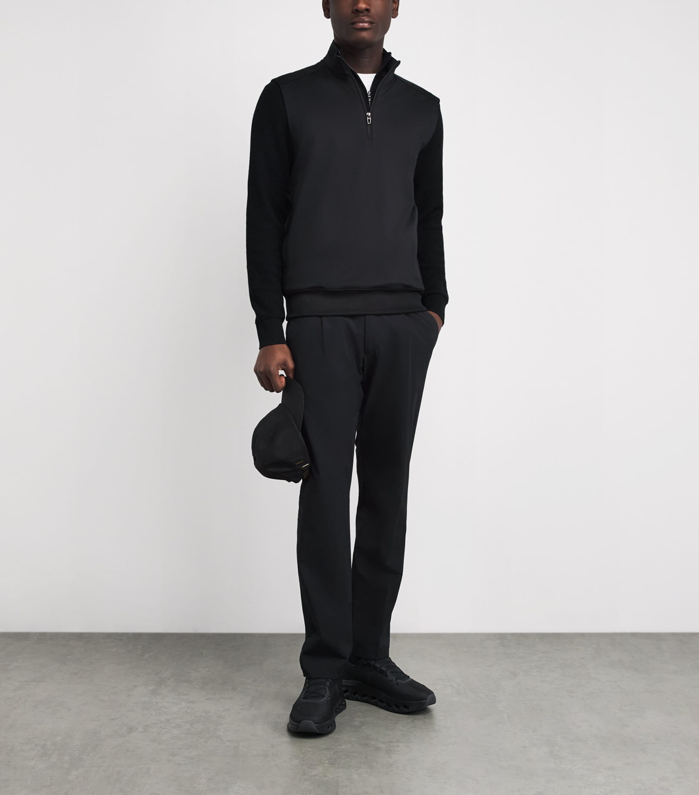 Cotton-Blend Performance Sweater POLO BLACK Image 2