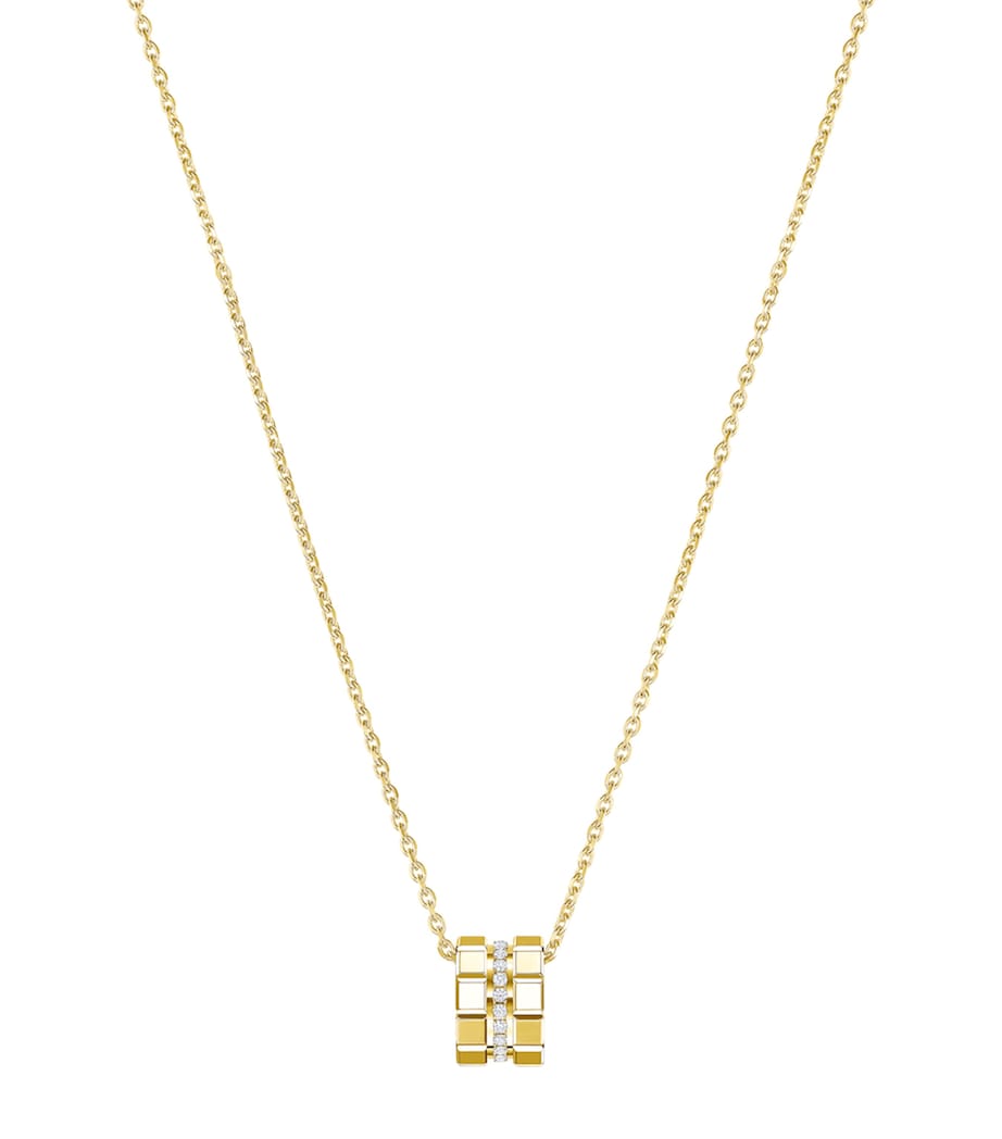 Yellow Gold and Diamond Ice Cube Necklace 18K YELLOW GOLD Image 1