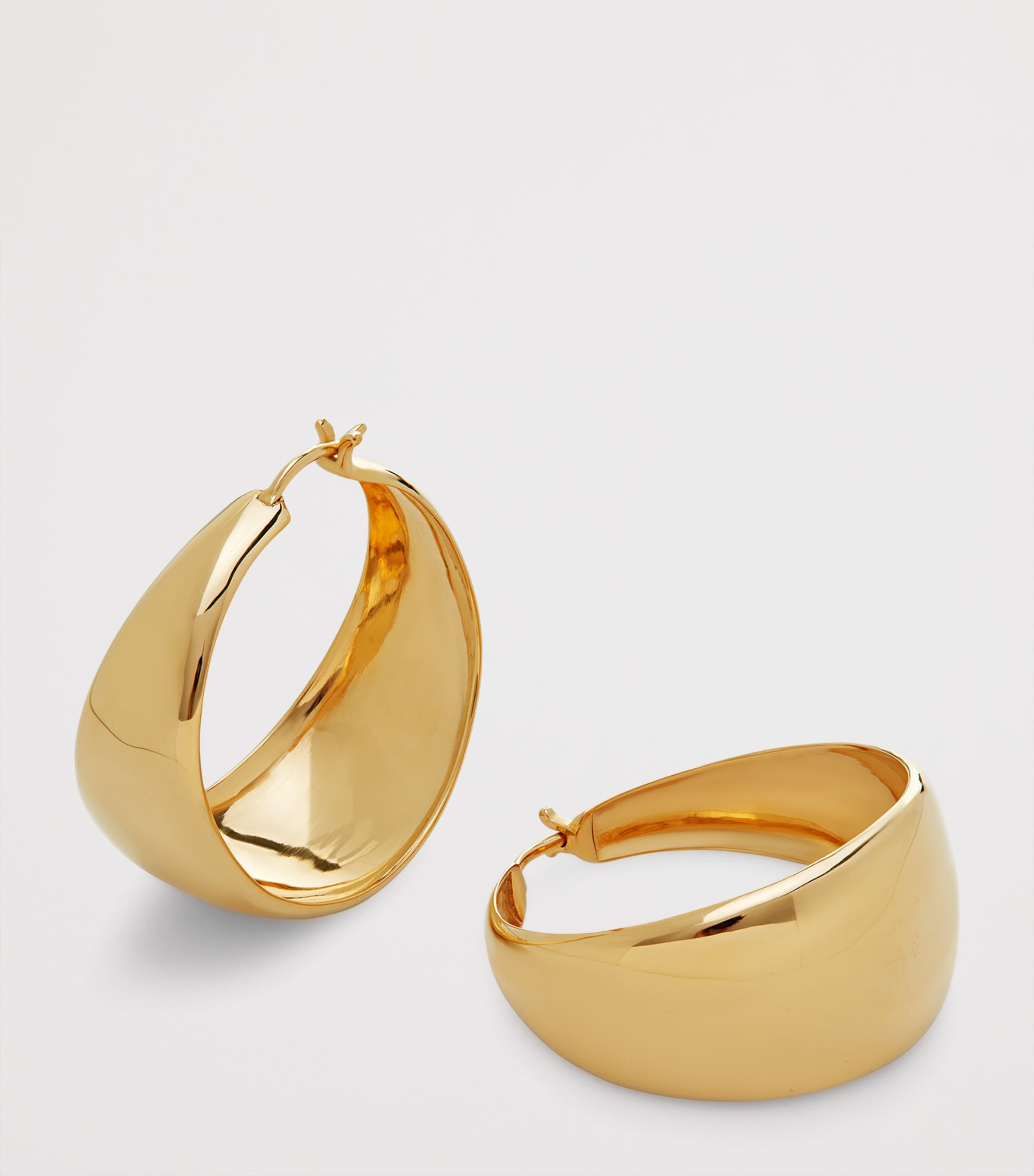 Monica Vinader x Kate Young Large Gold Vermeil Hoop Earrings 18K GOLD VERMEIL Image 3