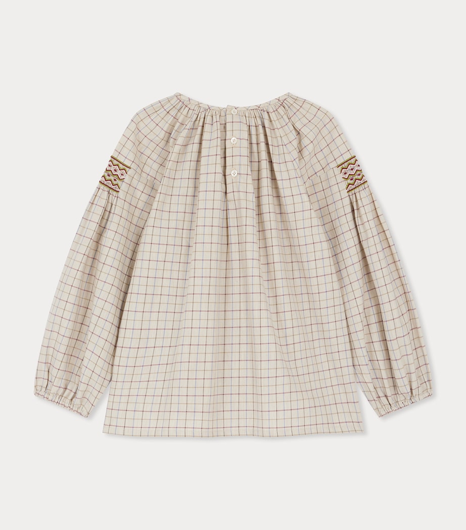 Cotton Smocked Poldie Blouse (4-8 Years) CA MASTIC Image 2