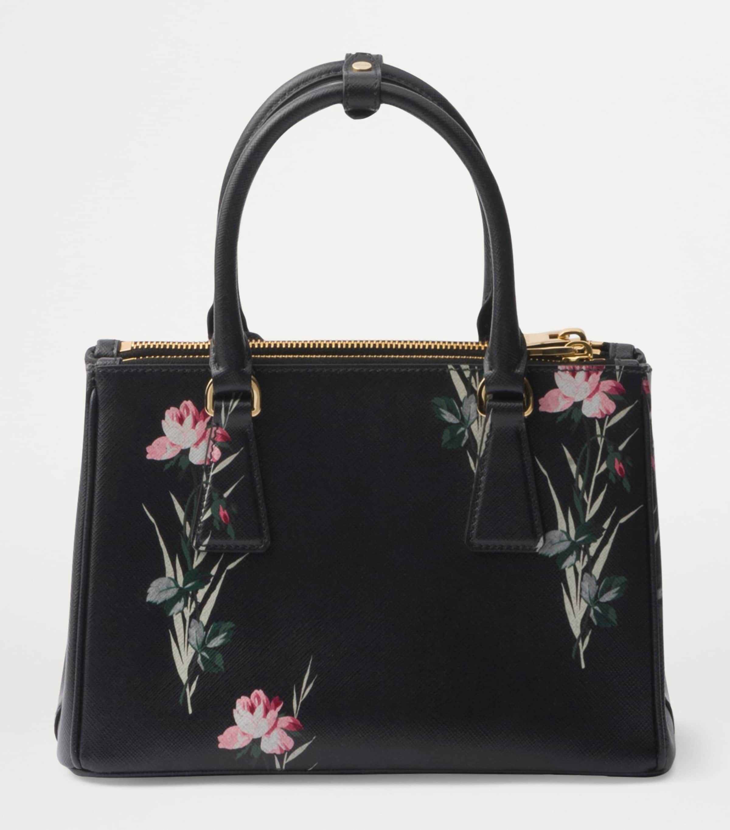 Small Leather Floral Galleria Top-Handle Bag F0002 Image 5