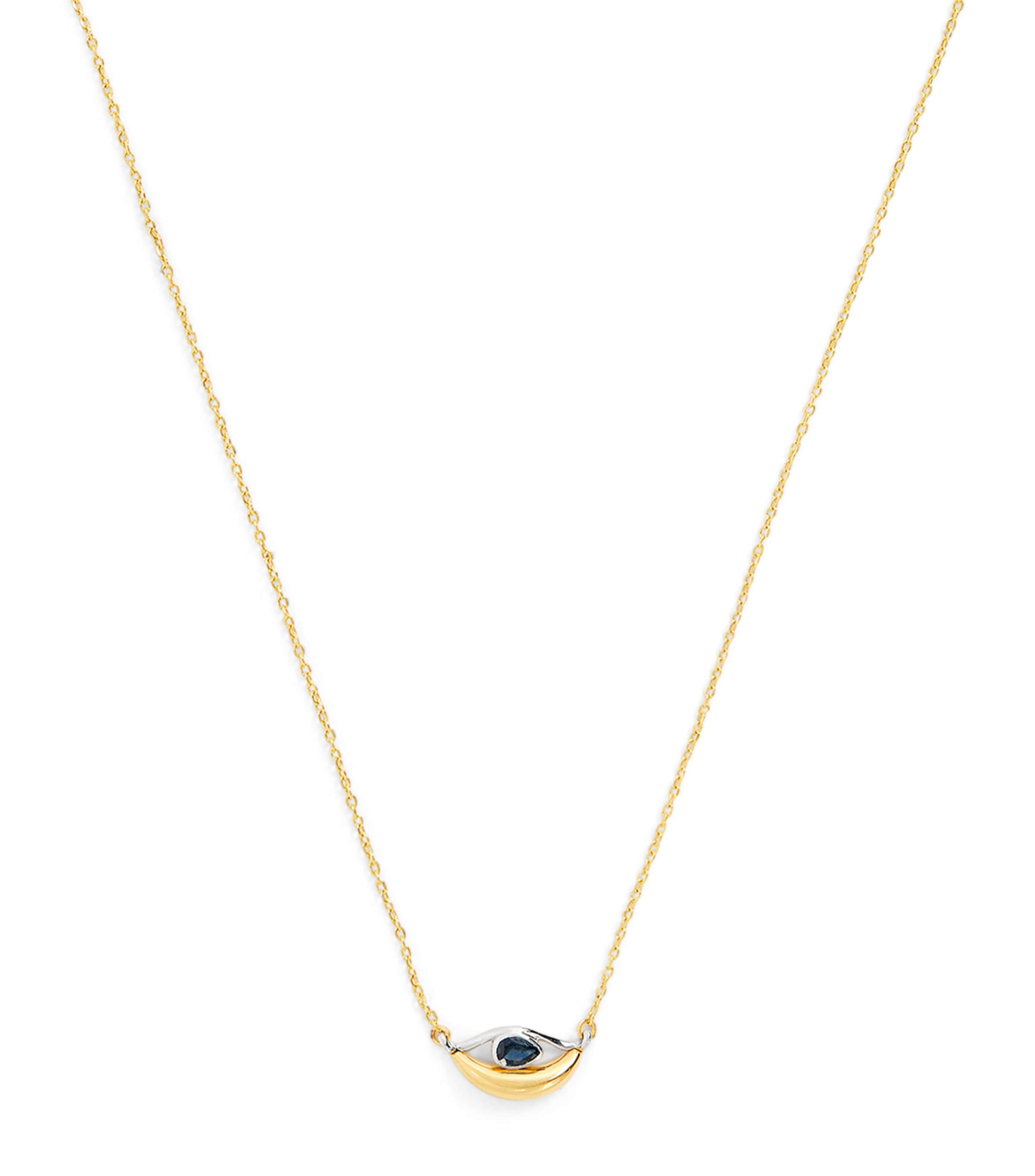L'ATELIER NAWBAR Yellow Gold and Sapphire Salvatore Necklace | Fashion Jewellery | Necklaces | Designers | L'Atelier Nawbar