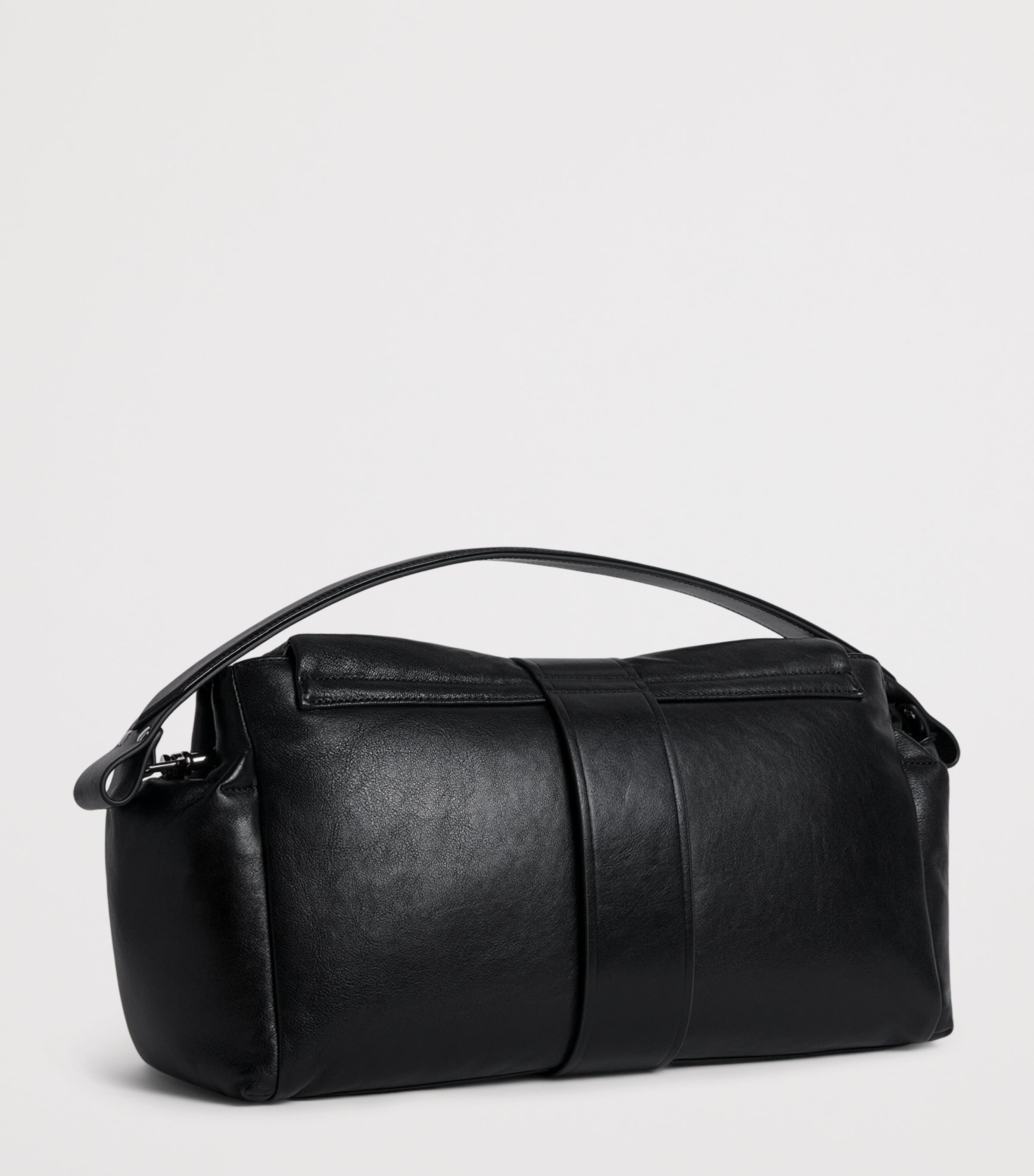 Vivienne Westwood Extra-Large Leather Hazel Treasure Shoulder Bag Black Image 3