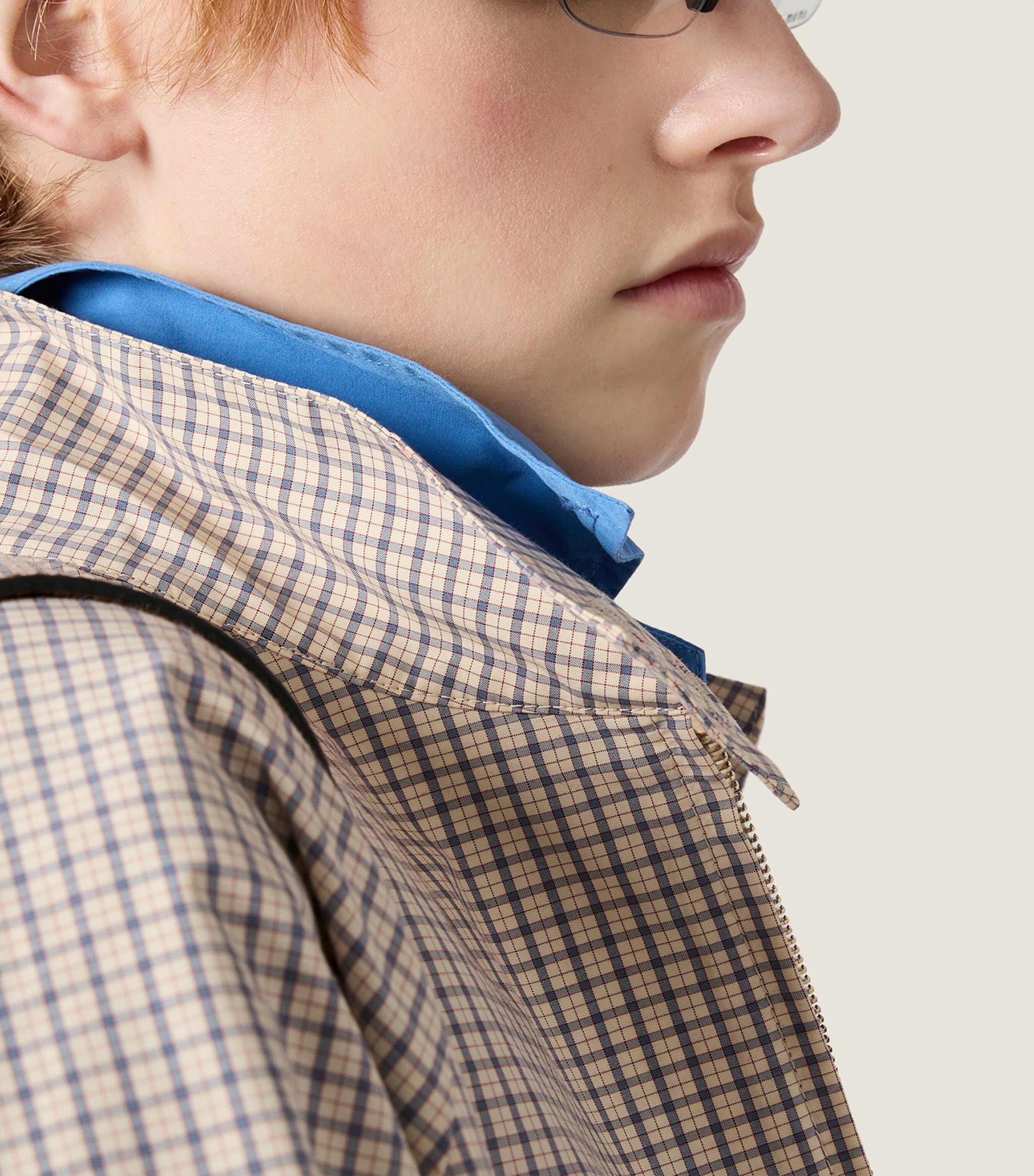 Miu Miu Womens Check Blouson Jacket Image 4