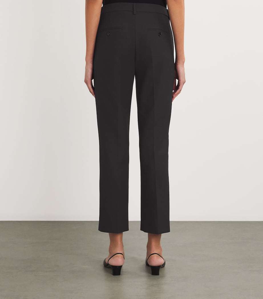 Straight Tailored Trousers BLACK Image 4