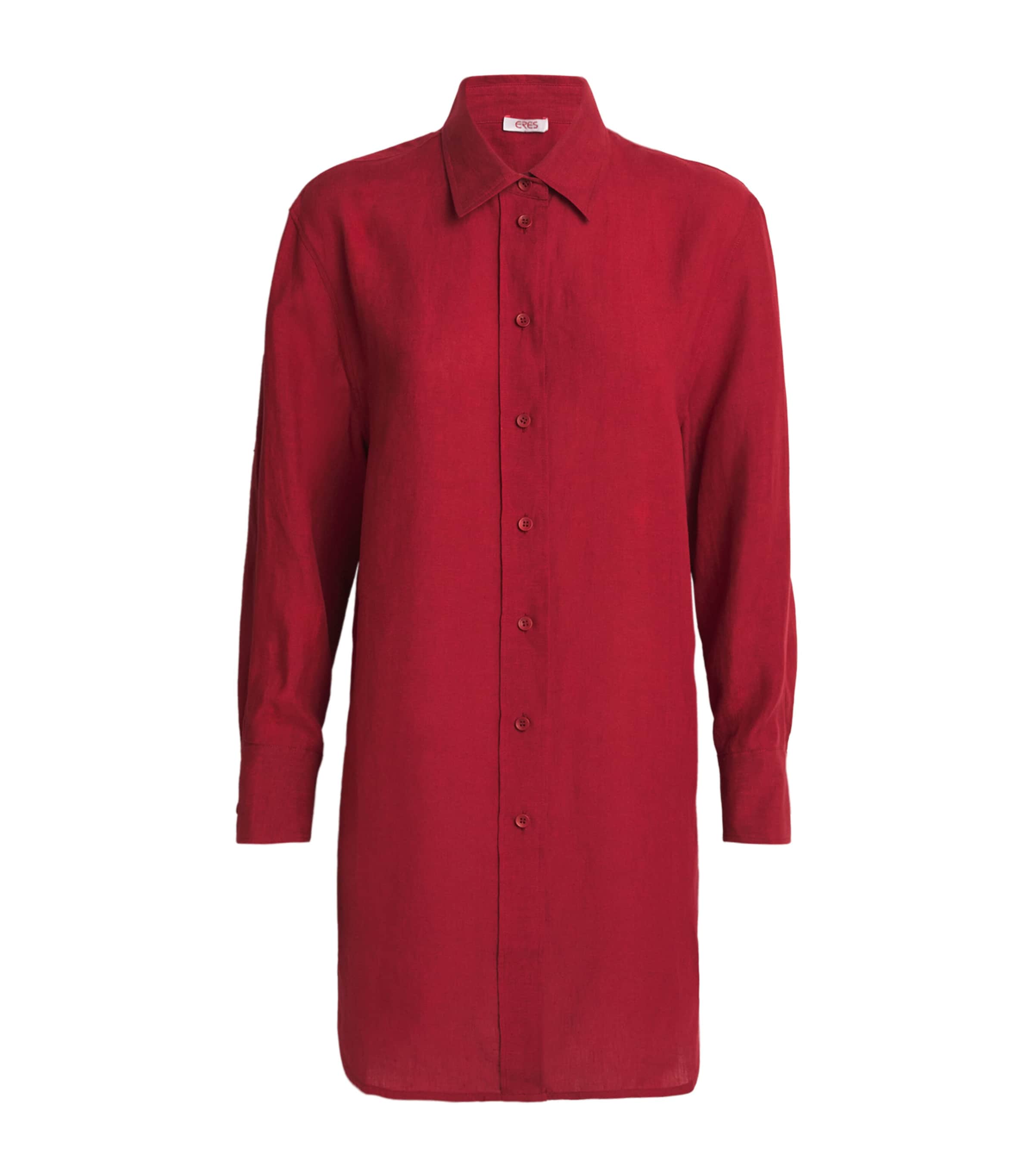 Eres Linen Mignonette Shirt In Red