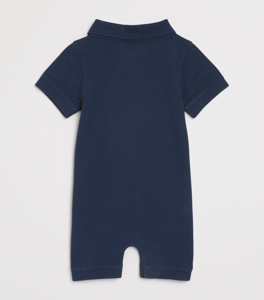 Harrods Cotton Henry Bear Bodysuit (0-18 Months) Navy Image 2