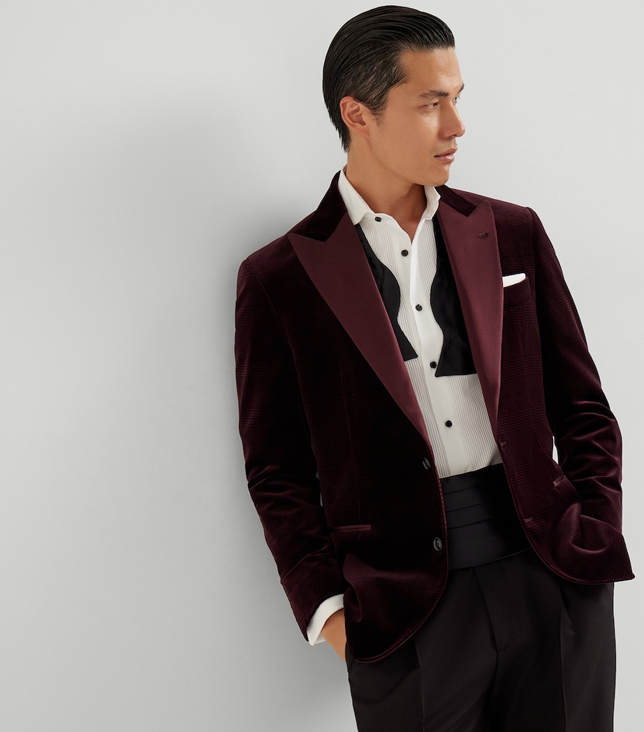 Velvet Single-Breasted Blazer C056 Image 2