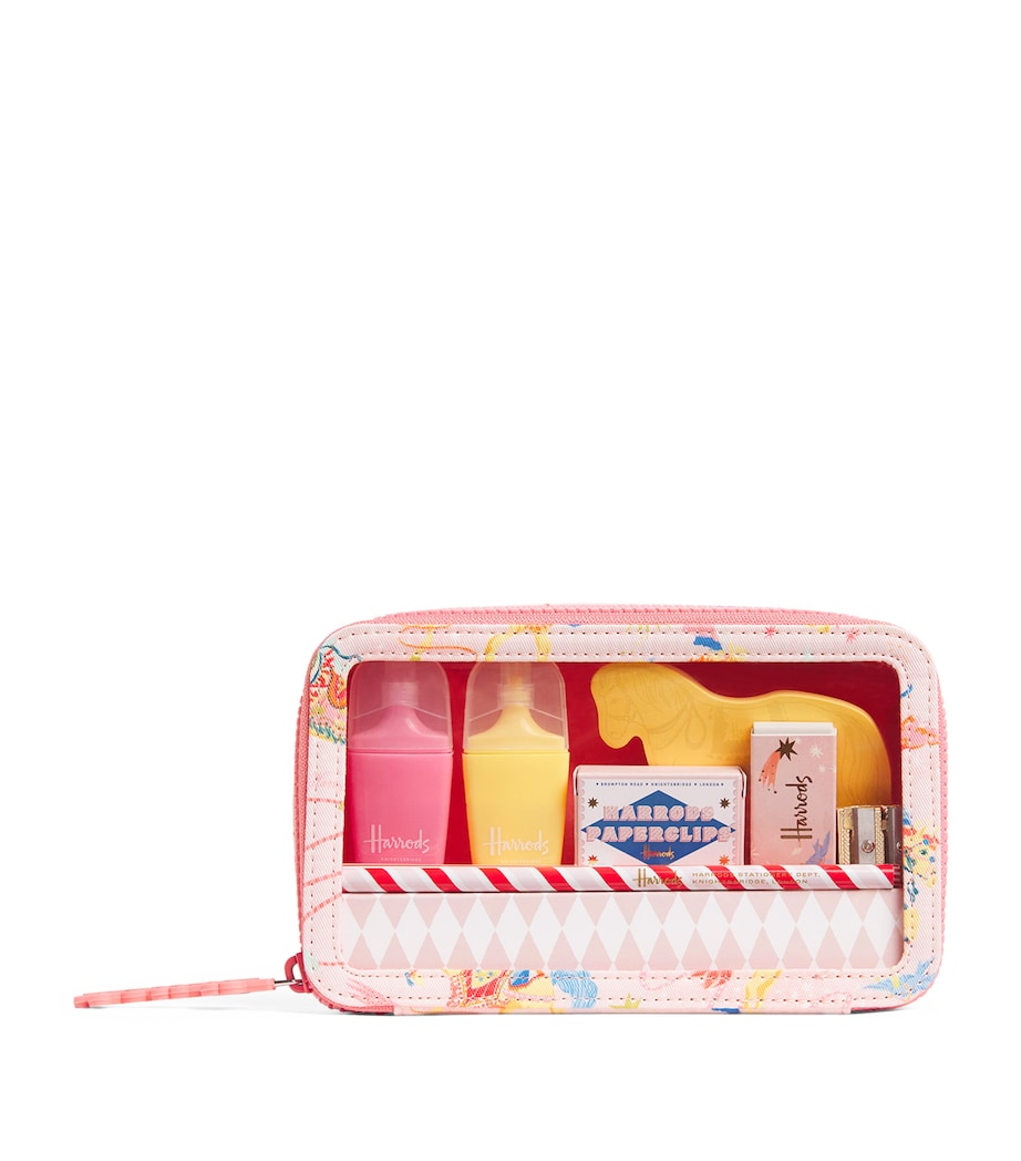 Harrods Pony Parade Filled Pencil Case Pink Image 1