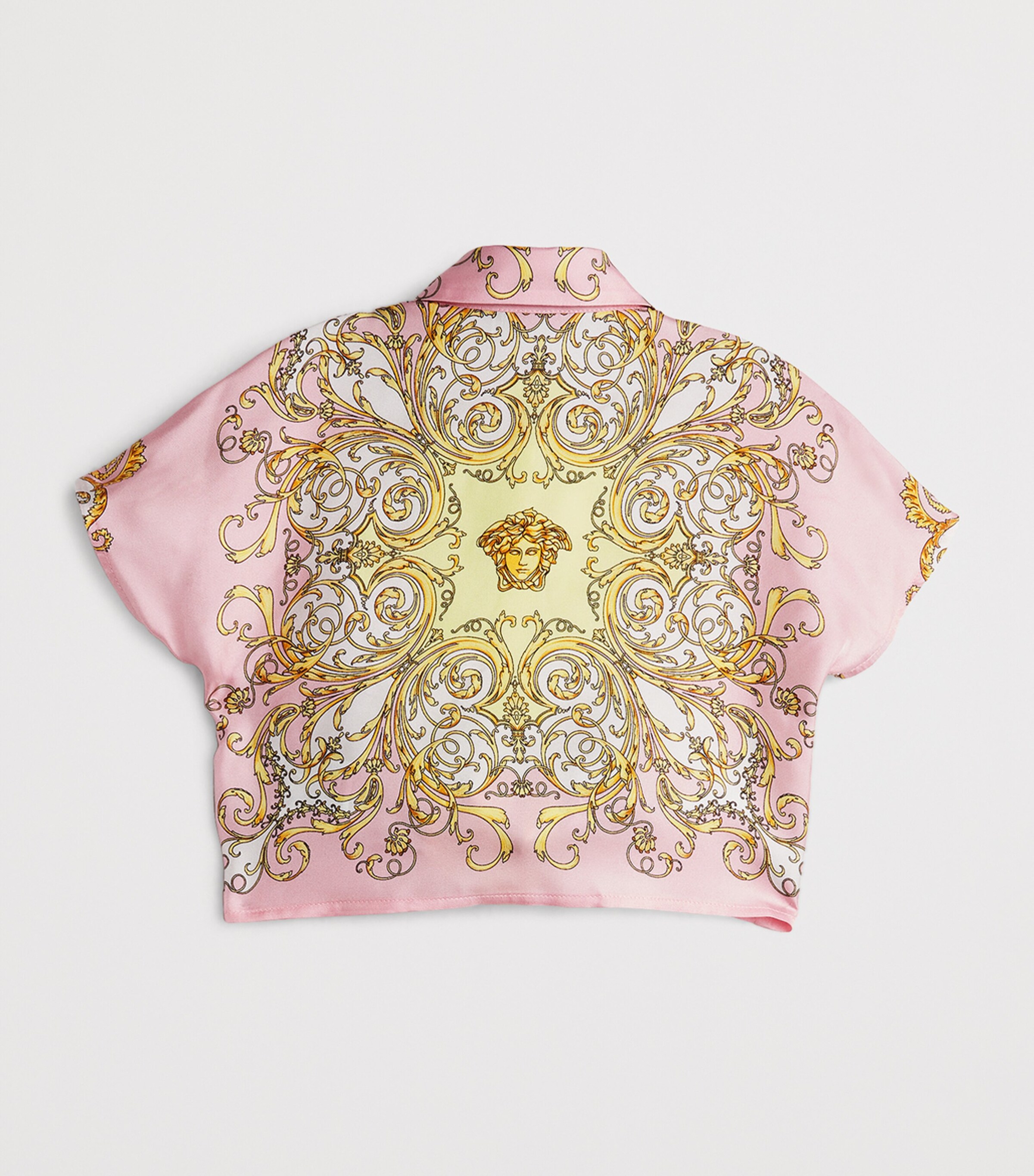 Silk Twill Barocco Shirt Dress (6-14 Years) 5Y590 YELL+RSE QRTZ Image 2