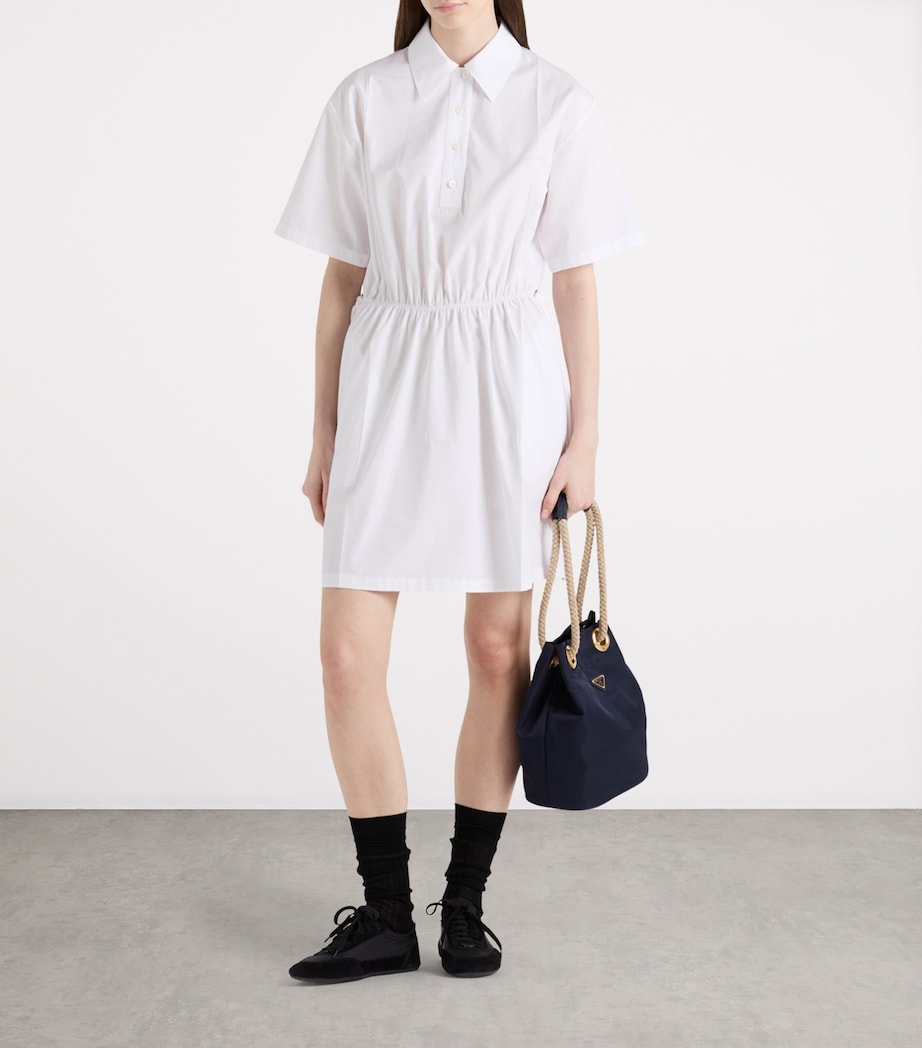 Cotton Poplin Mini Shirt Dress F0009 Image 2