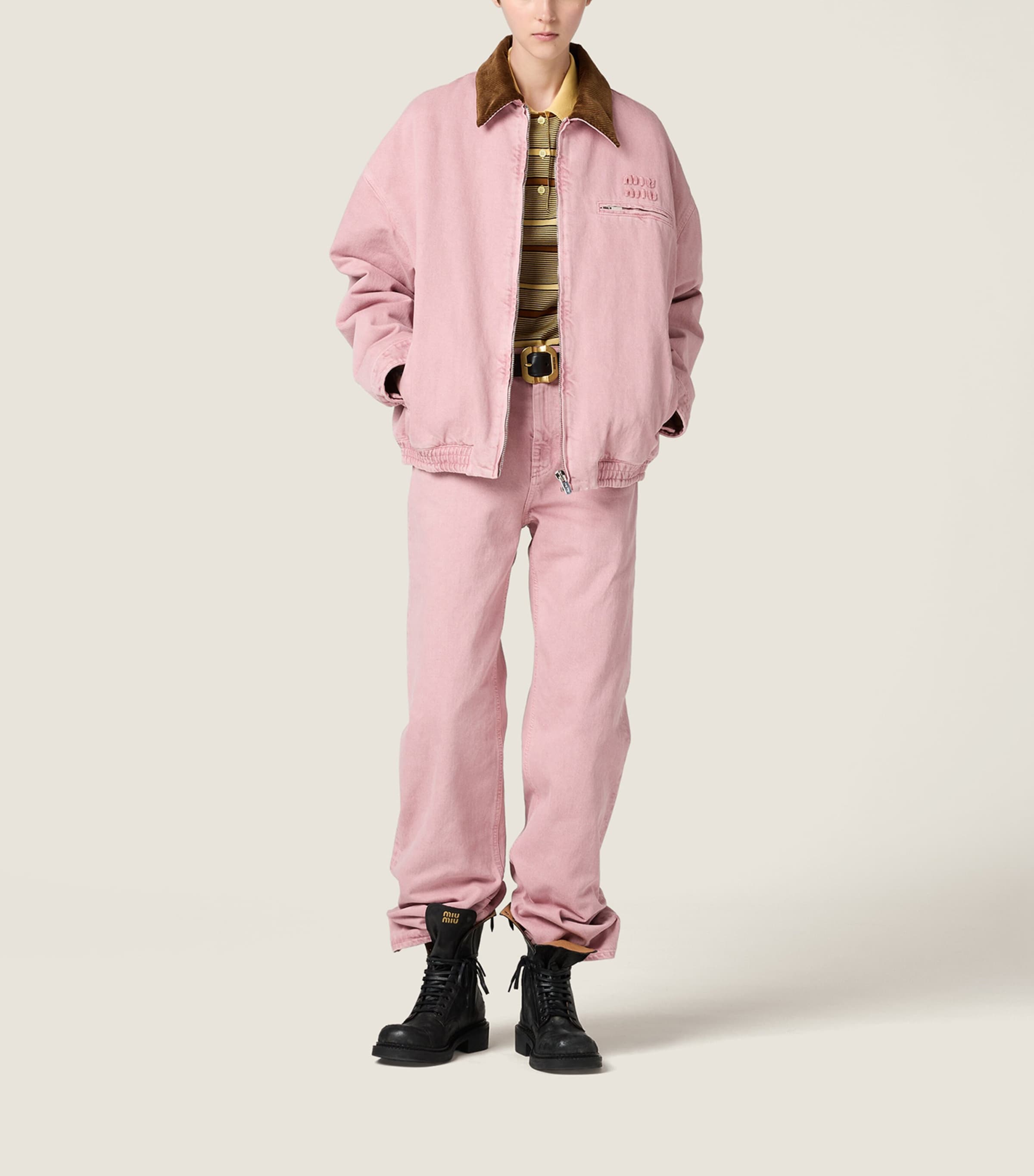 Logo Padded Denim Jacket F0028 Image 2