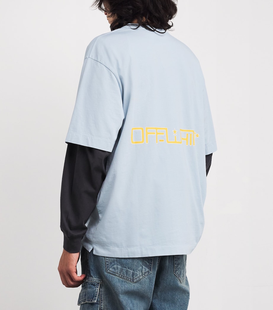 Cotton Offline Team T-Shirt CELESTIAL BLUE Image 4