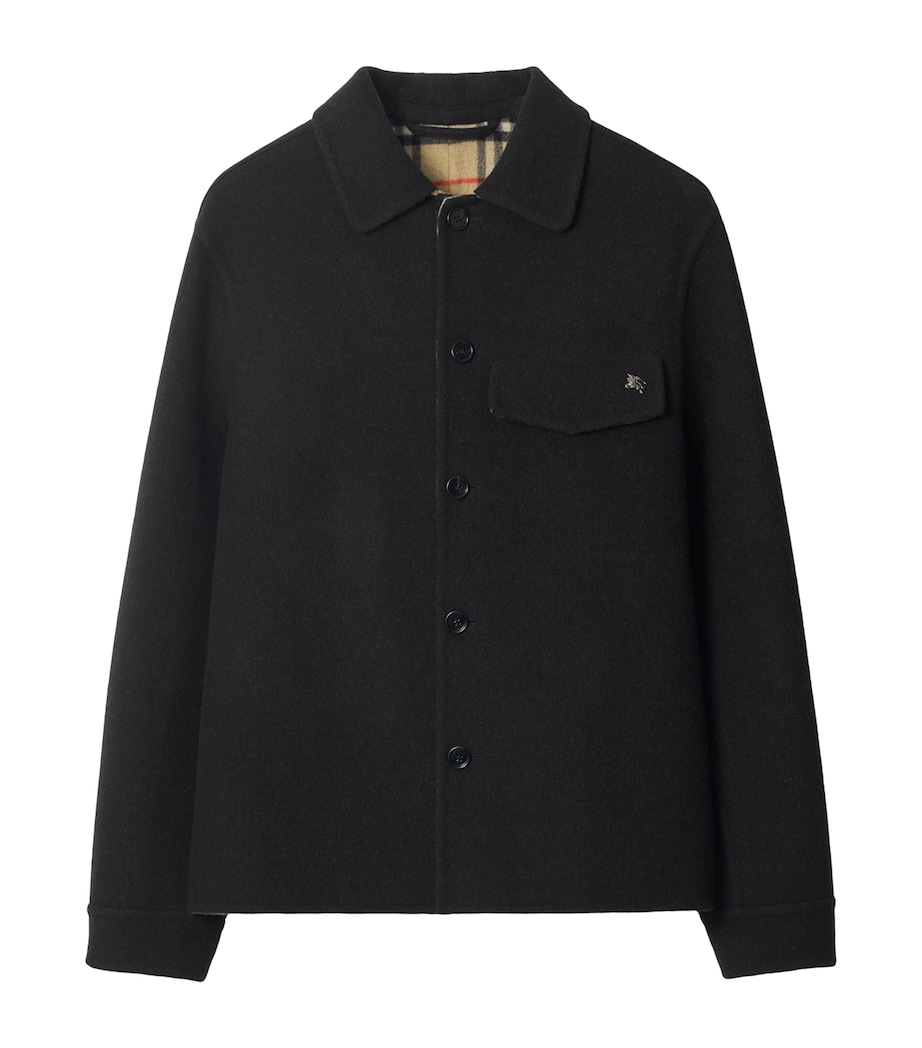 Wool Overshirt BLACK/SAND IP CHECK Image 1