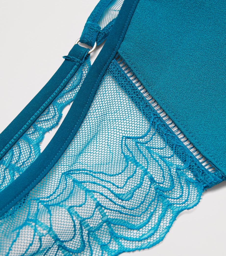 Geo Lace Thong TEAL MARINE Image 4