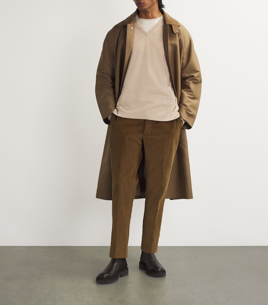 Cashmere V-Neck Sweater HB0210-OATMEAL Image 2