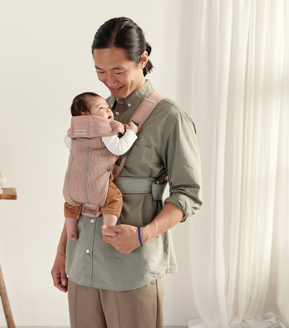 3D Mesh Mini Baby Carrier DUSTY PINK Image 2
