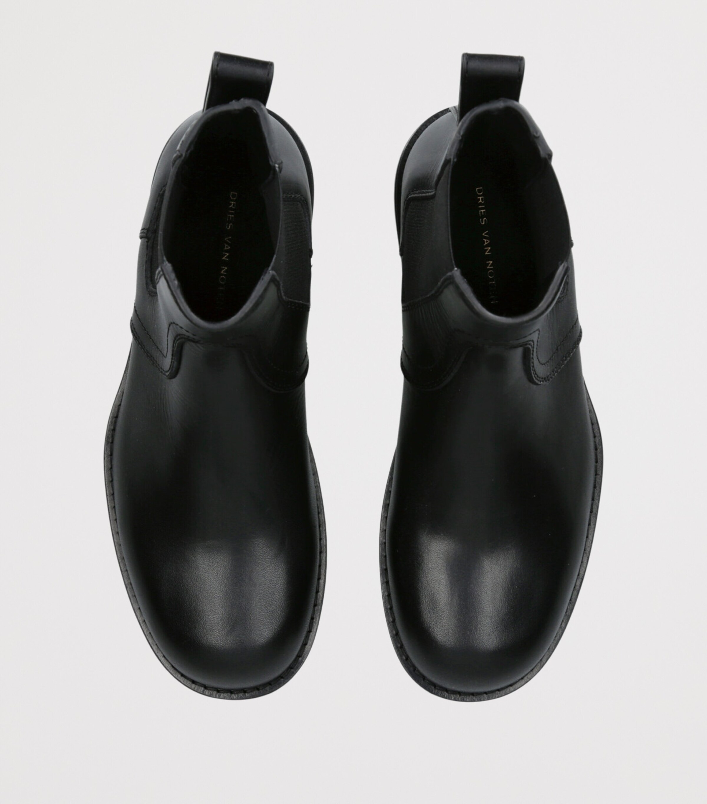 Leather Chelsea Boots BLACK Image 4