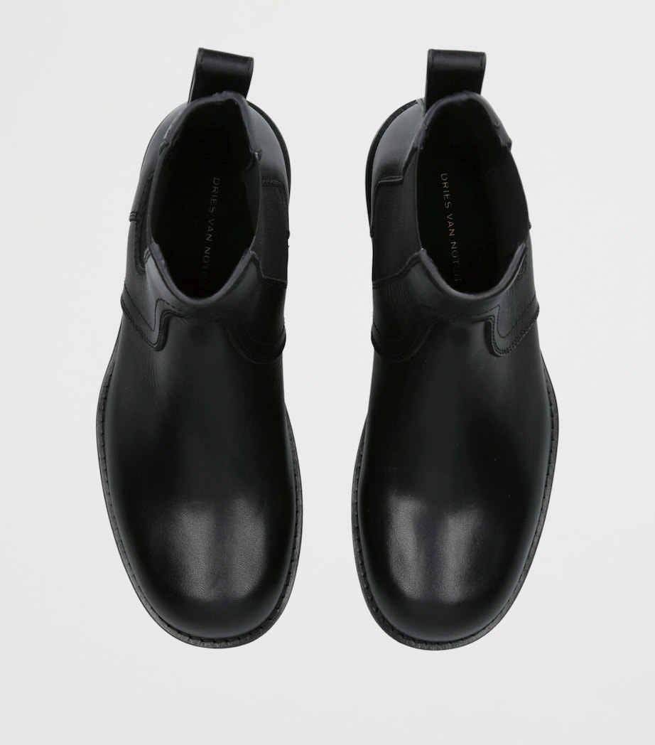 Leather Chelsea Boots BLACK Image 4