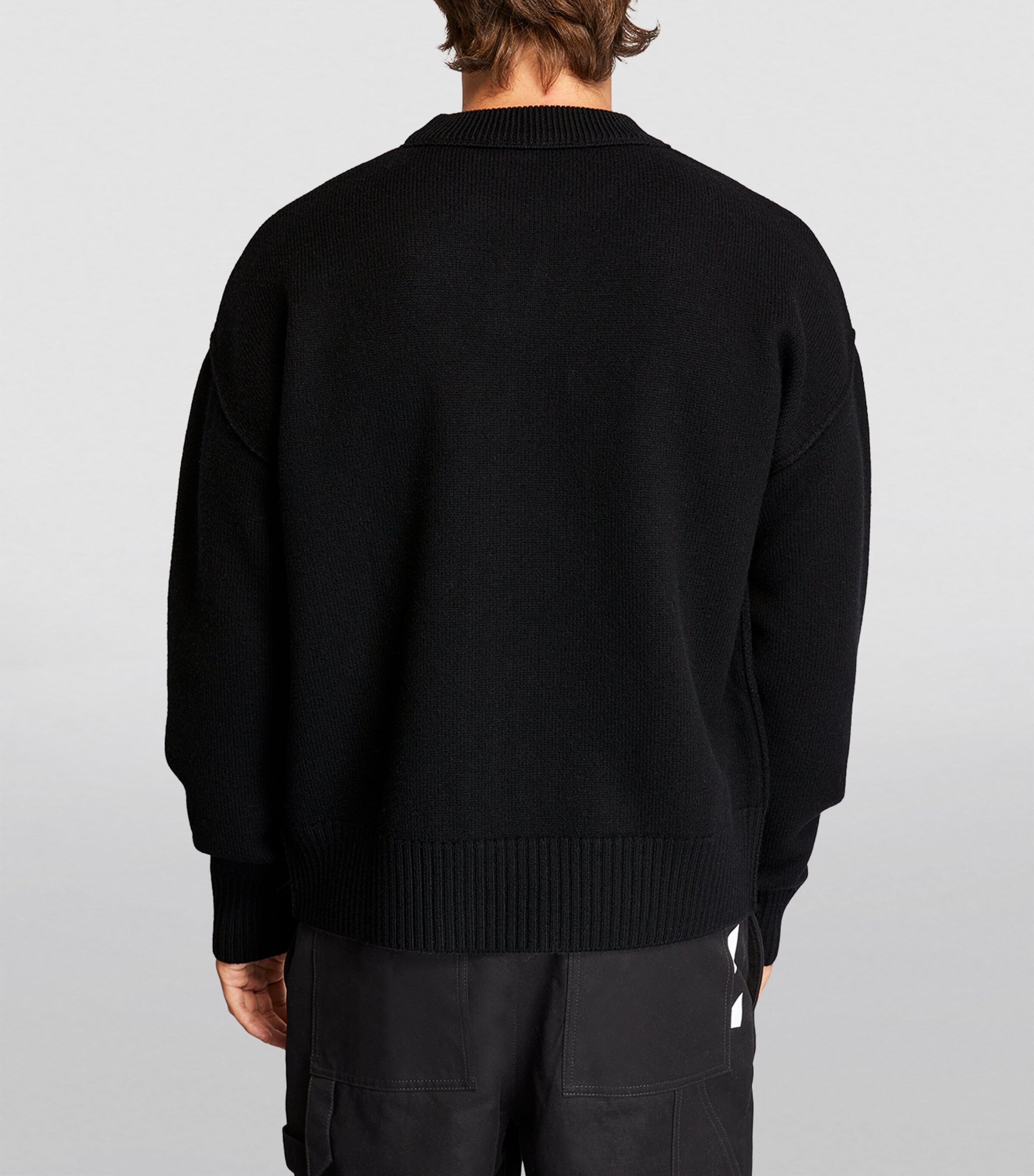 AMI Paris Mens Wool Ami de Coeur Sweater Image 4