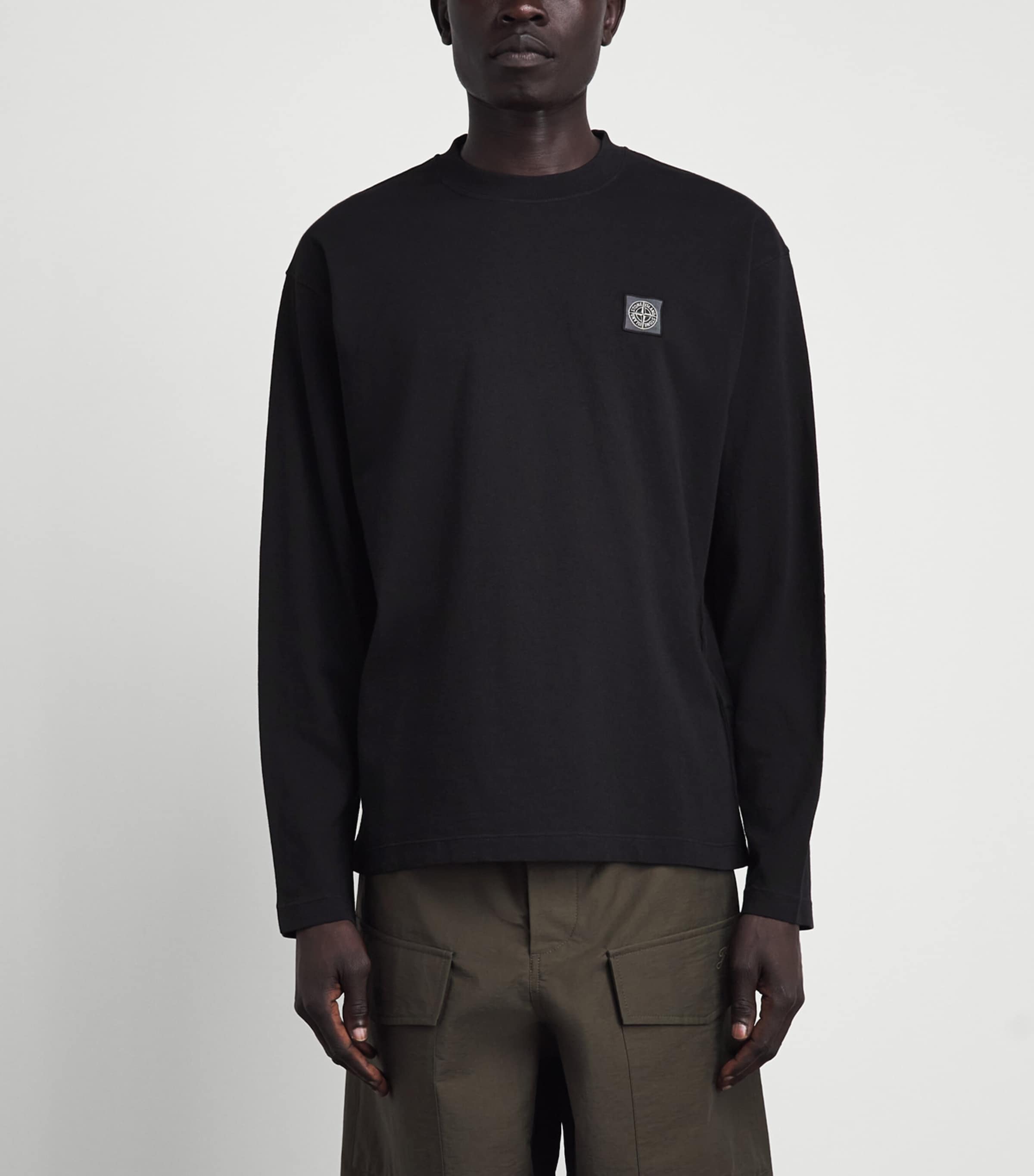 Stone Island Mens Compass Slim Long-Sleeve T-Shirt Image 4