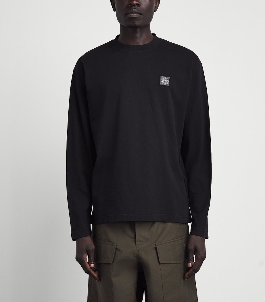 Stone Island Mens Compass Slim Long-Sleeve T-Shirt Image 4