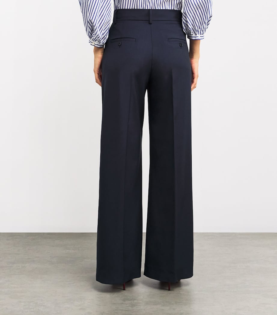 Virgin Wool Tailored Trousers NAVY Image 4