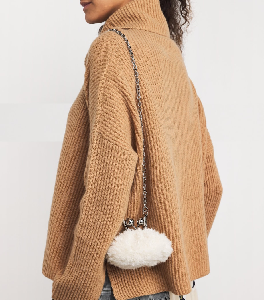 Faux Fur Pasticcino Nano Bag IVORY Image 5