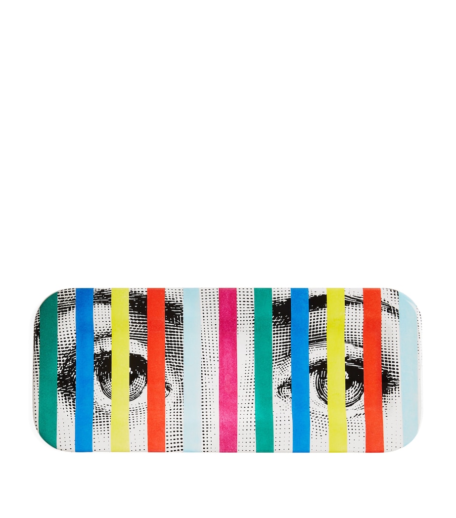 Striped Face Rectangular Tray (25cm x 60cm) MULTI Image 1