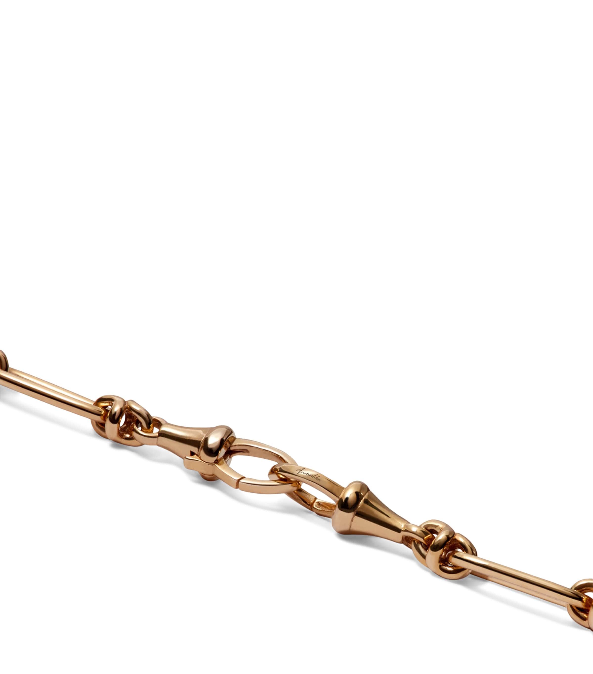 Yellow Gold Knuckle Bold Link Chain Bracelet YELLOW GOLD Image 2