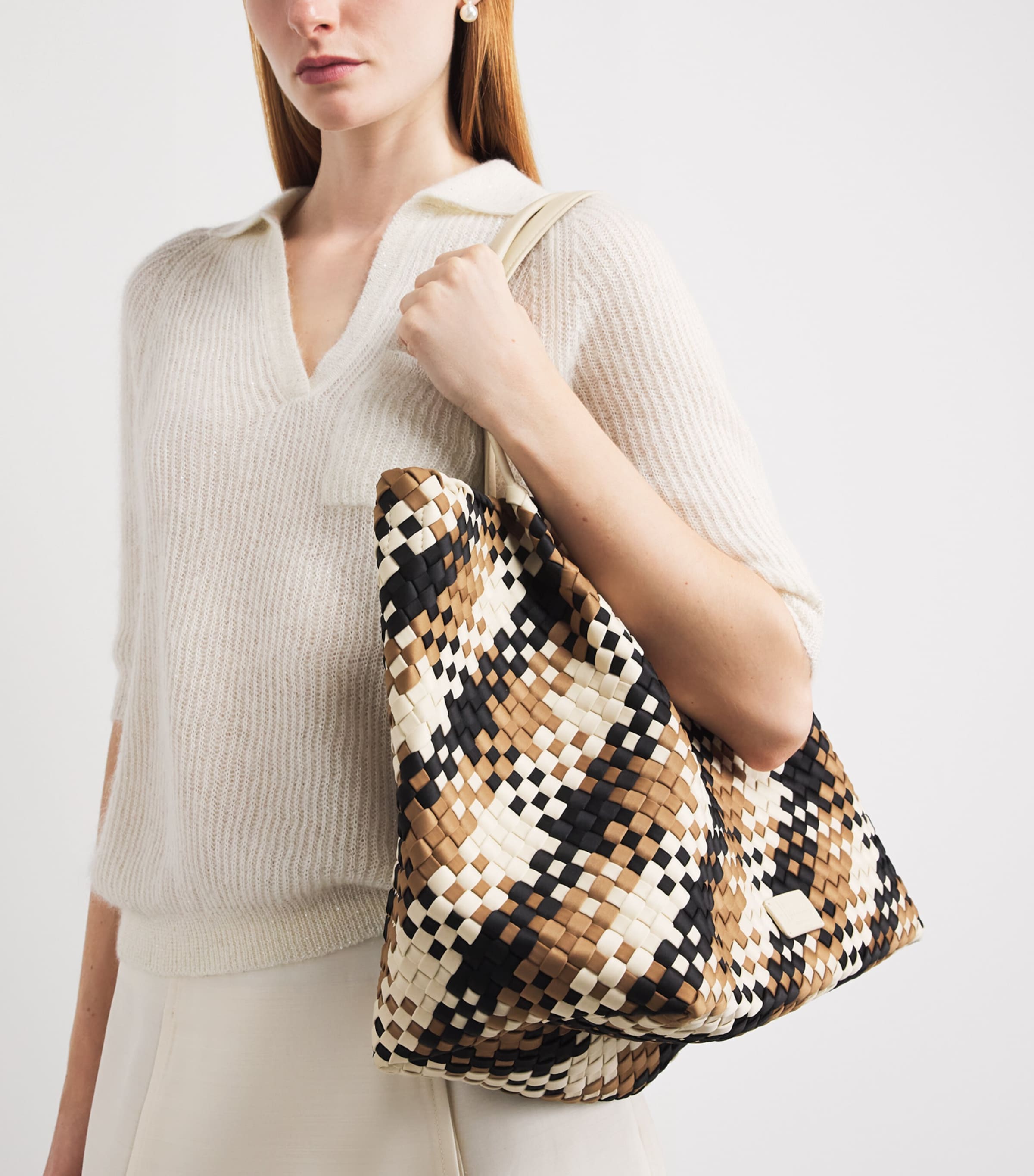 Harrods Neoprene Woven East-West Tote Bag Image 2