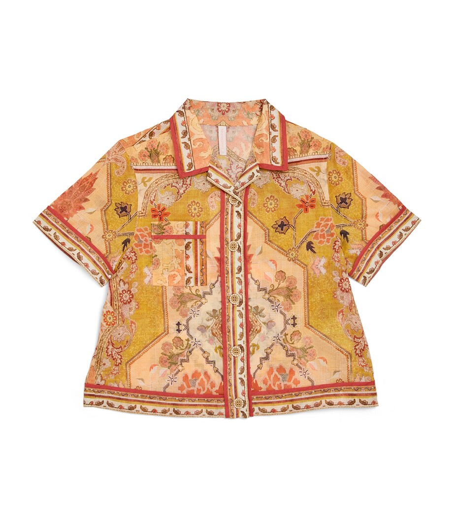 Cotton Wylie Short-Sleeve Shirt (2-12 Years) MUSMU MUSTARD MULTI Image 1