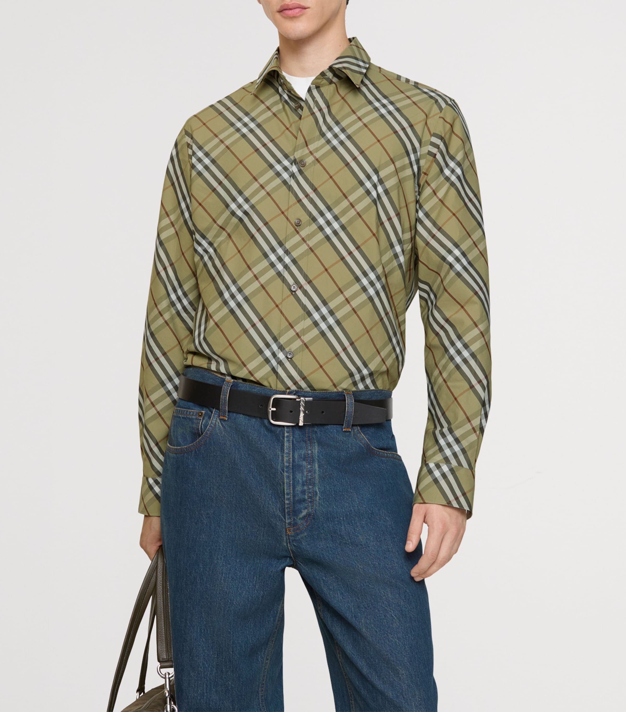 Cotton Check Relaxed Shirt GLADE GREEN IP CHECK Image 2