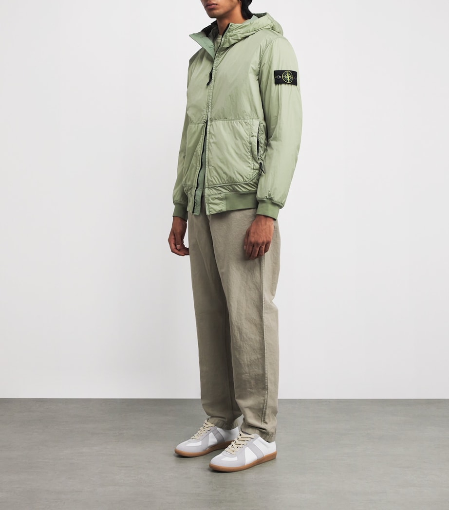 Wind-Resistant Crinkle Reps Bomber Jacket V0055 Image 2