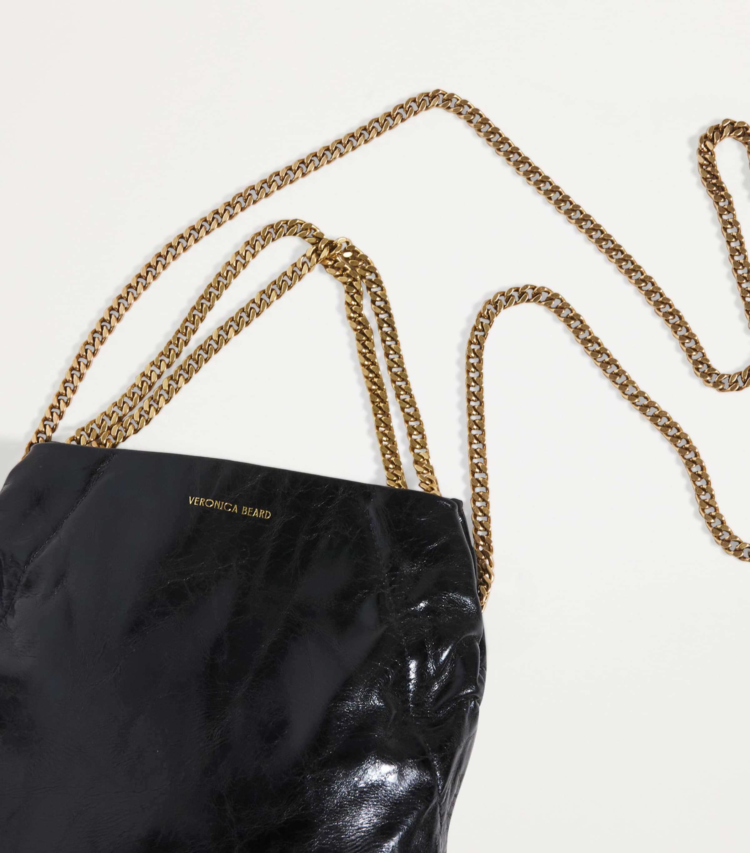 Veronica Beard Black Small Leather Slouch Shoulder Bag | Harrods US