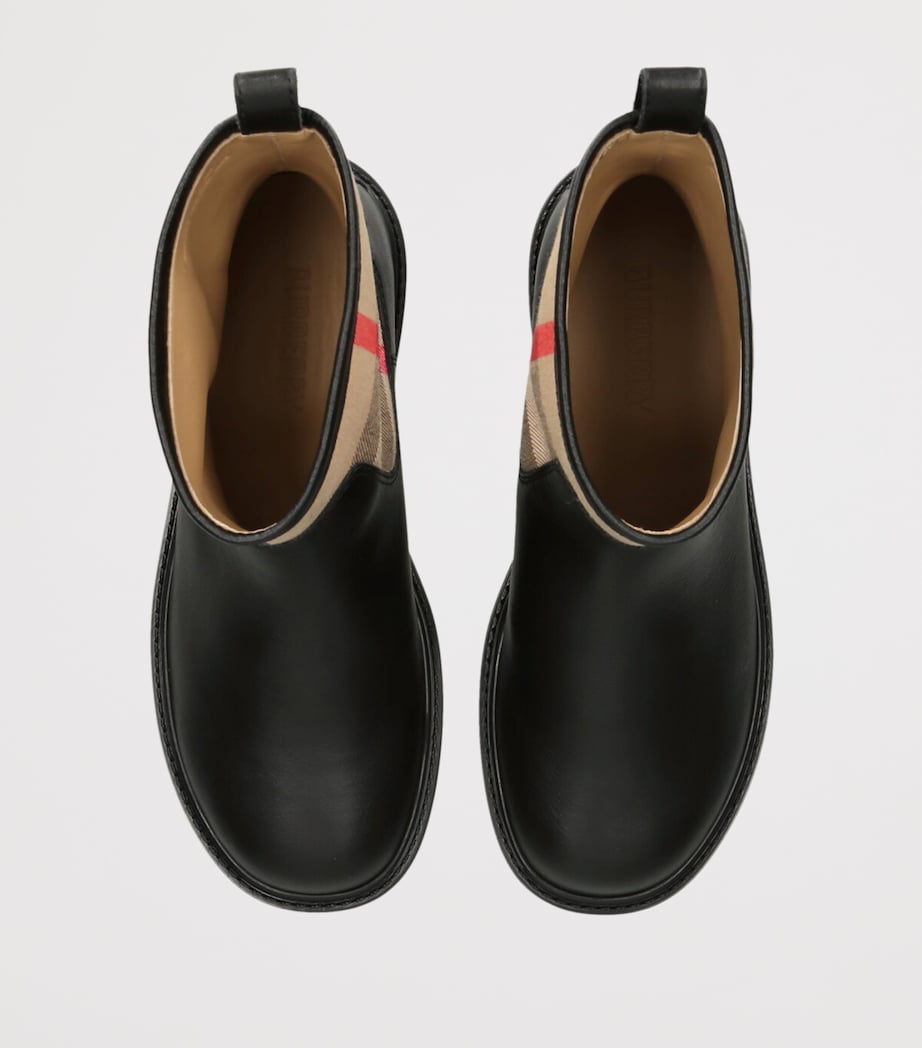 Leather Sidney Ankle Boots BLACK/COMB Image 4