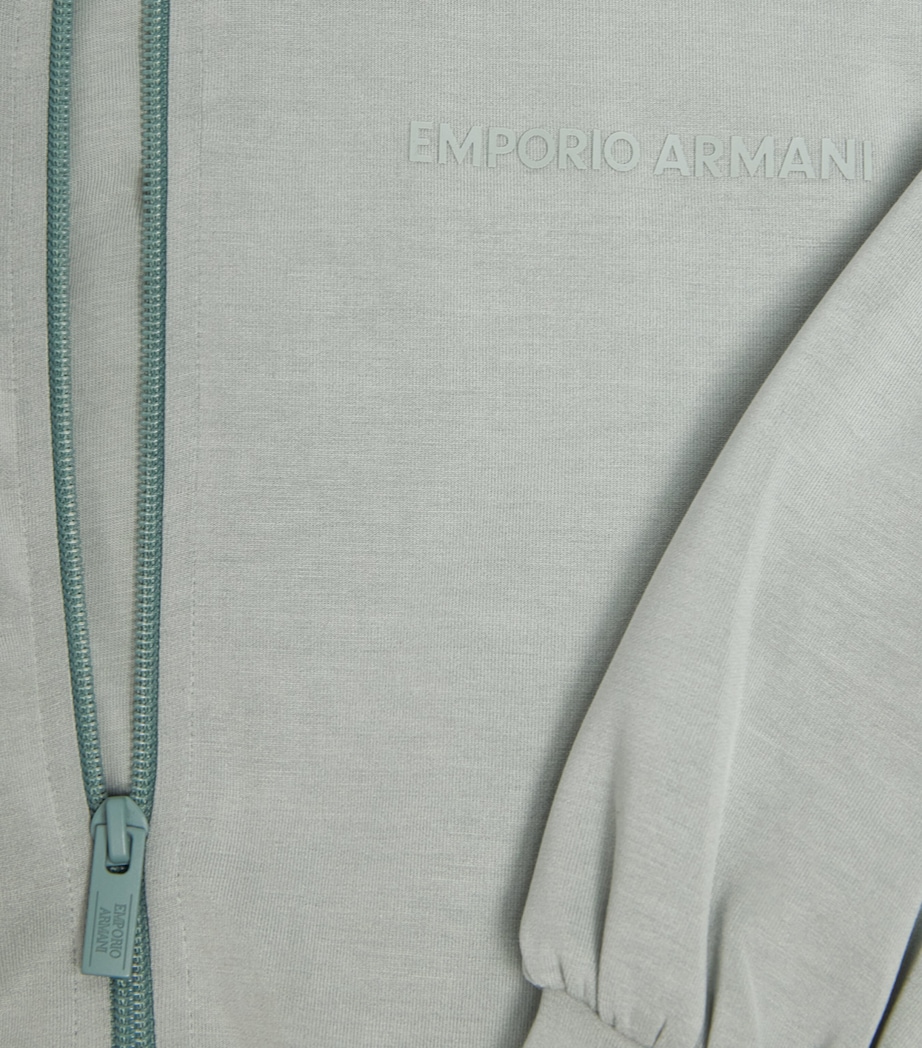 Emporio Armani Kids Logo Hoodie and Sweatpants Set (4-14 Years) Iceberg Green Image 4